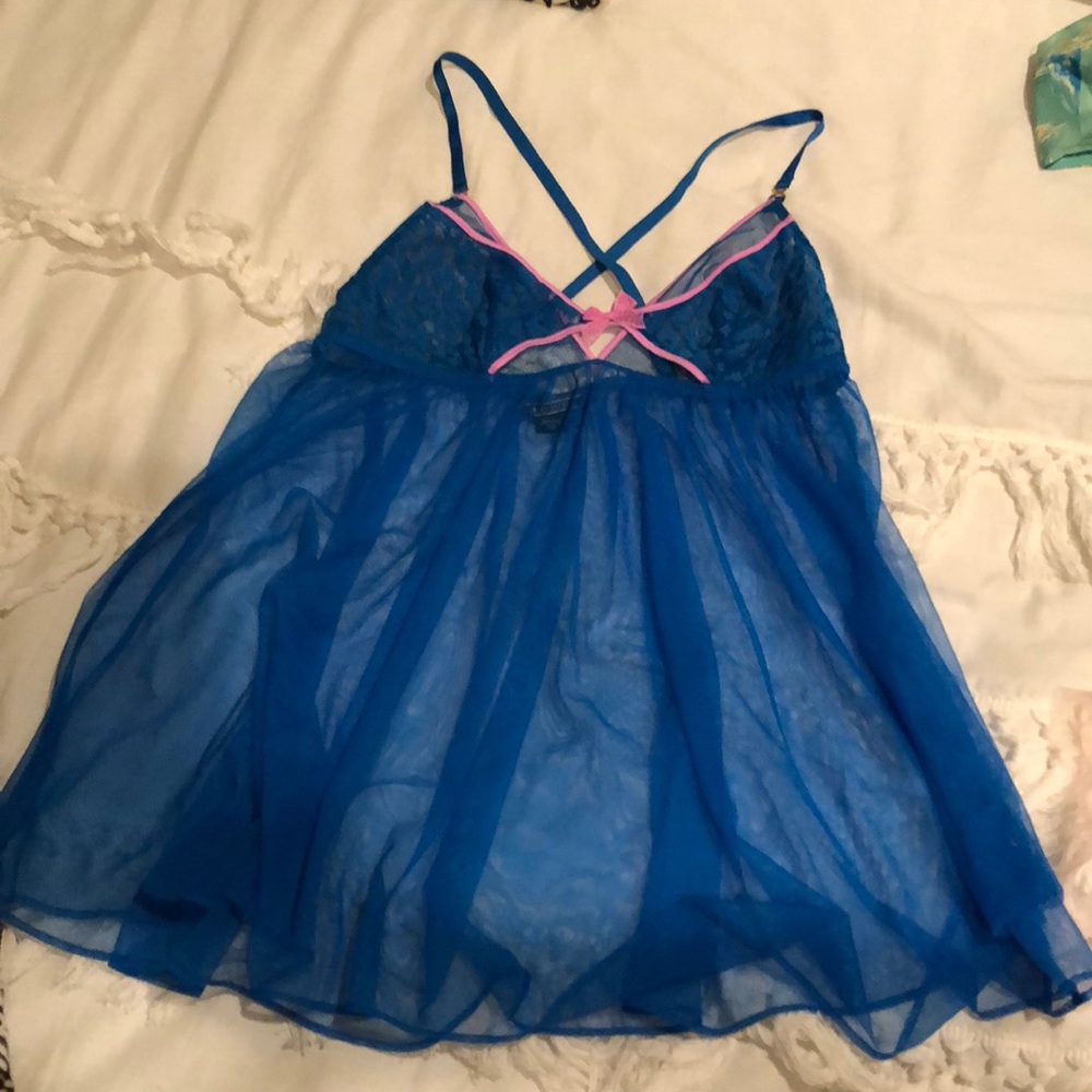 Royal Blue Babydoll with CrissCross straps